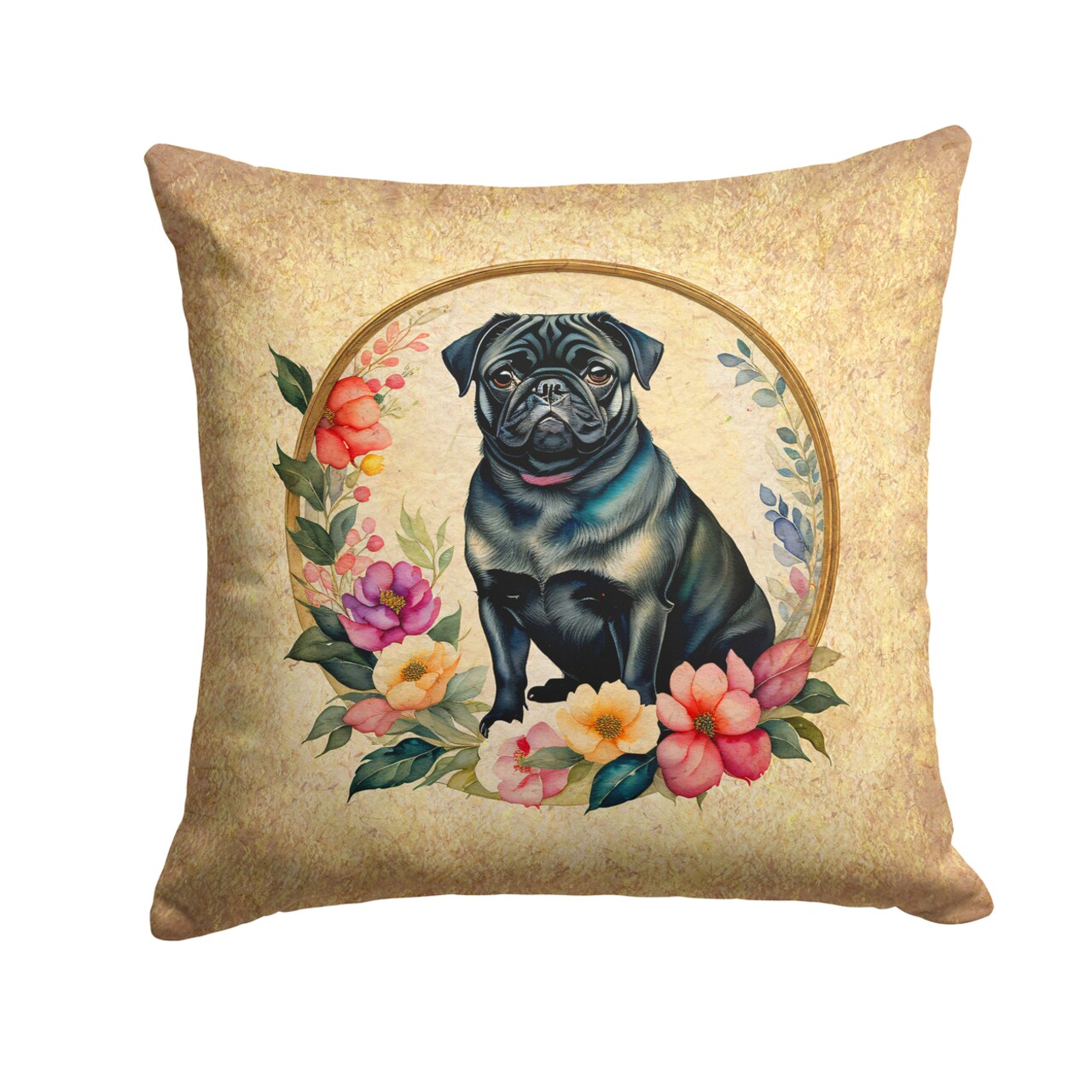 Black sales pug pillow